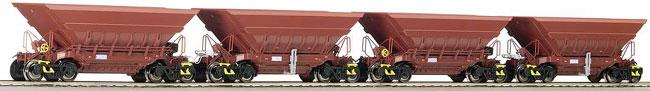 Set of 4 ore cars LKAB<br /><a href='images/pictures/Roco/66670.jpg' target='_blank'>Full size image</a>
